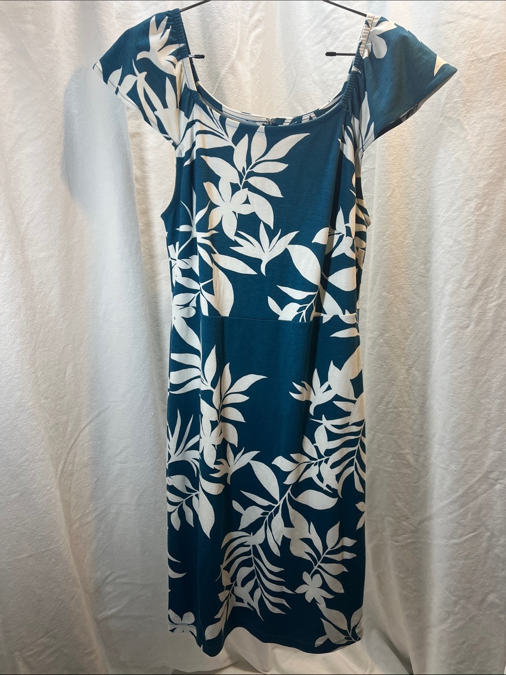 Old Navy Teal Floral Midi Dress